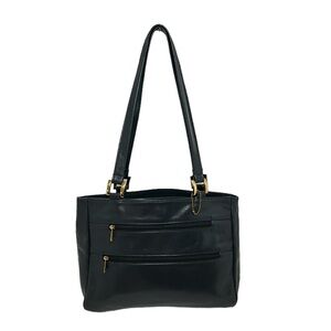 SAS Vintage Made USA Black Pebble Finish Leather Shoulder Bag